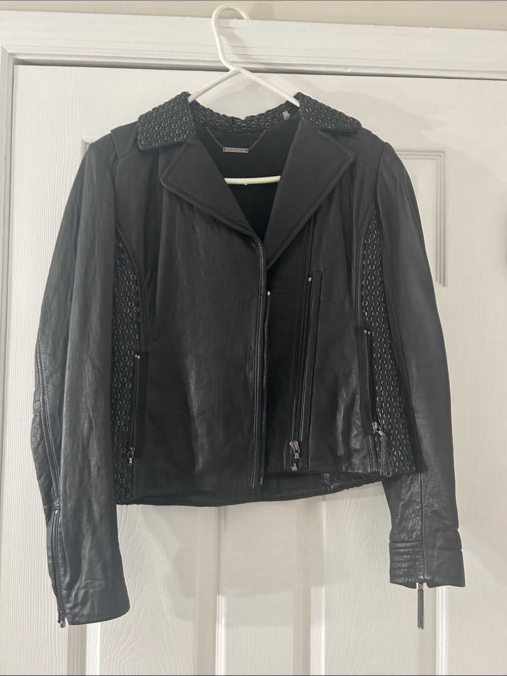 Elie Tahari Black Leather Jacket
